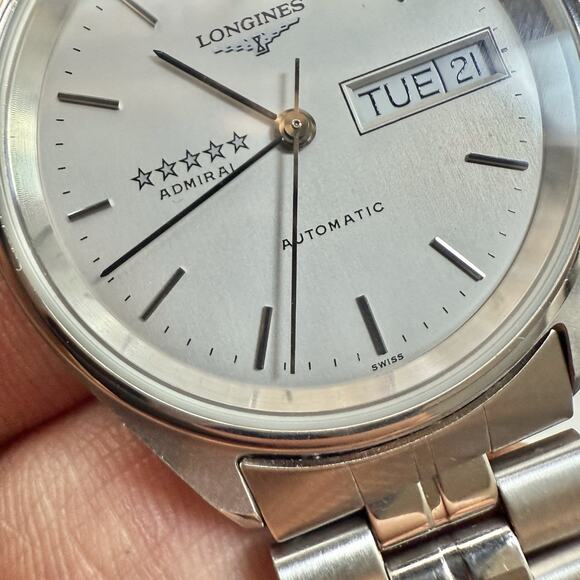 MINT Vintage Longines L7.634.4 COMPLETE SET Admiral 5 Star Automatic Watch 34mm - Picture 4 of 16